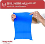 Downtown Pet Supply Poop Bags for Dogs with Dispenser, 500 Count - Leak-Proof Dog Waste Bags and Bone-Shaped Dog Poop Bags Holder for Leash - Rainbow of Colors, 12.5" x 8.5"