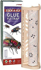 JT Eaton 444 Pest Catcher Fly Trap, Non-Toxic Indoor and Outdoor Fly Traps, White, Pack of 12