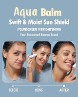 KAHI BALM SERIES | Aqua Balm Stick - Lightweight Korean Sun Stick & Beauty Balm | Kahi Eye treatment Balm Stick Korean Moisture Balm | Skin Balm & Sun Screen Stick that Brightens Skin & Sun Defense