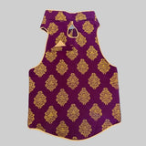 Waggy Fits Traditional Dog Sherwanis - Perfect for Weddings and Celebrations, Dog Clothes, pet cosutme, Indian pet Clothing, | Plum Maharaja Sherwani (5XL)