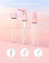 Morfone Travel Bottles kit, TSA Approved Travel Size Containers for Toiletries Leak Proof Refillable Liquid Travel Accessories with Toiletry Bag for Cosmetic Shampoo Conditioner Lotion