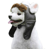 Leconpet Dog Aviator Hat, Dog Winter Pilot Hat with Ear Flaps for Cold Weather (XXL, Black)