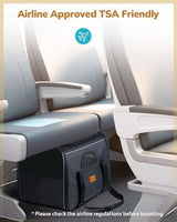 Morpilot Cat Carrier Soft - Portable Pet Carrier for Small or Medium Cats, Dogs and Puppy up to 14lbs, Airline Approved Dog Carrier with Safety Buckle and Foldable Bowl - 17 x 11 x 12 Inch (Dark Gray)