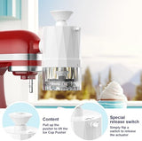 GVODE Shaved Ice Attachment for KitchenAid Stand Mixer, Snow Cone Shaved Ice Machine with Coarse and Fine Blades,8 Ice Cube Molds,Accessories and Attachments for Kitchen Aid