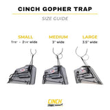 Cinch Gopher Trap - Professional-Grade Gopher Traps That Work Best, Heavy Duty, Reusable Rodent Trapping System - Ideal for Lawns, Gardens, Ranches, and More - Outdoor Use, Medium, Single Trap