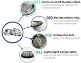 2 Pack Stainless Steel Dog Bowls with Rubber Bottom, Non Skid Non Spill Heavy Duty Premium Quality Pets Feeder Bowls for Dogs and Cats and More (3.5Cup / 28oz)