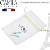 Camila Paris CP3072 French Hair Barrette Clip for Girls, Set of 2 Mint Rubberized Metal Clasp Strong Hold Grip Hair Clips for Women, No Slip Durable Styling Girls Hair Accessories, Made in France