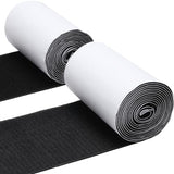 4.4 Inches x 7 Feet Strong Sticky Back Heavy Duty Hook and Loop Tape with Adhesive, Non-Slip Couch Cushion Grip Accessories, Double Sided Strip Roll to Prevent Sliding, Black