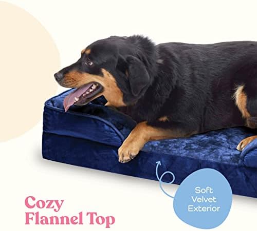 Orthopedic Sofa Dog Bed - Ultra Comfortable Dog Bed for X-Large Dogs - Breathable & Waterproof Pet Bed- Egg Foam Sofa Bed with Extra Head & Neck Support - Removable Washable Cover with Nonslip Bottom.