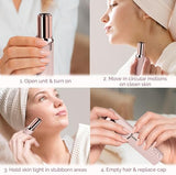 Facial Hair Removal for Women - Electric Razor Device, Small Dermaplaning Remover Tools Finishing Epilator Trimmer Flawless Face Dermaplane Shavers Beauty Gadgets Accessories by VISOFO (Agate)