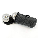 Top Chi 1 lb. 1.5 Inch Solid Stainless Steel Baoding Balls with Carry Pouch. Non-Chiming Chinese Health Balls for Hand Therapy, Exercise, and Stress Relief