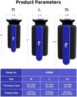 AQQA Magnetic Aquarium Fish Tank Glass Cleaner, Dual-Blades Algae Scraper Glass Cleaner Scrubber, Double Side Floating Aquarium Magnetic Brush for 0.2-0.4 Inch Thick Glass Aquariums Tank (M)