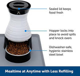 PetSafe Healthy Pet Food Station - Medium, 4 lb Kibble Capacity - Gravity Pet Feeder Dry Food Dispenser, Automatic Cat Feeder, Small to Medium Dog Feeder - Removable Stainless Steel Bowl Included
