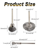 Rocaris 300 Pack Wire Brushes Set, Steel Wire Wheels Pen Brushes Set Kit Accessories for Rotary Tool