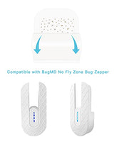 12 Pcs Refill Glue Pads Compatible with Bug md No Fly Zone Bug Zapper, Sticky Pads for Bug Catcher Plug in Fly Traps Indoor Insect Trap