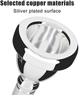 EastRock Standard Tuba Mouthpiece, Silver Plated Tuba Mouthpiece Size 67C4, Tuba Player Replacement Tuba Parts Vacuum Packed