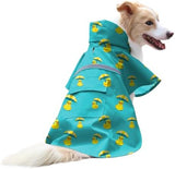 NACOCO Large Dog Raincoat Adjustable - Pet Rubber Ducks Yellow Water Proof Clothes Lightweight Rain Jacket Poncho Hoodies with Strip Reflective Pink (Lake Green XL, Sunglass Duck)