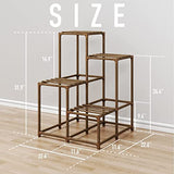Bamworld 4-Tier Indoor Outdoor Plant Stand Holder for Patio Balcony Garden