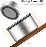 1Gallon Dog Water Bowl, 3.8L No Spill Water Bowl for Dogs, Stainless Steel Spill Proof Dog Bowl, No Splash Slow Drinking Bowl with No Slip Base for Slobber Stopper, Messy Drinkers[Anti Digging]