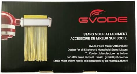 Pasta Attachment for KitchenAid Stand Mixer Included Pasta Sheet Roller, Spaghetti Cutter and Fettuccine Cutter Pasta Maker Stainless Steel Accessories 3Pcs by Gvode