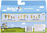 Bluey Figure 4-Packs, Halloween, 2.5" Poseable Figures of Bluey, Bingo, Chloe & Lucky Dressed in Halloween Costumes, with Accessories, Kids Can Recreate Their Favorite Moments from The Bluey TV Show