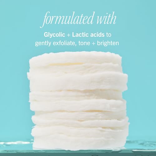 First Aid Beauty - Facial Radiance Pads with Glycolic & Lactic Acids – Daily Exfoliating Pads with AHA that Help Tone & Brighten Skin – Makeup Prep Pads - Compostable for Daily Use – 60 Pads
