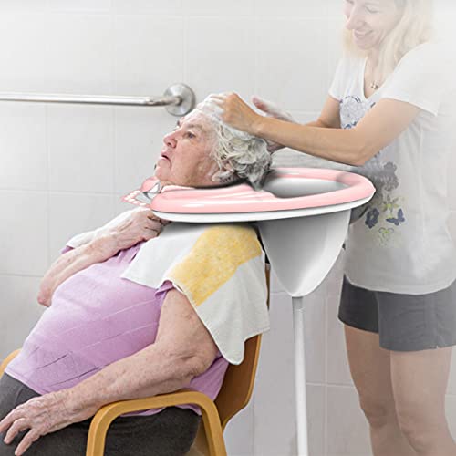 Inflatable Shampoo Bowl, Portable Hair Washing Tray for Bedside and in Bed, Lightweight Shampoo Basin for Elderly, Disabled, Pregnant, Injured, Bedridden, Handicap, Lightweight Hair Washing Sink