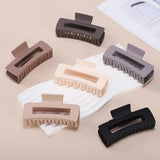 4 Inch Big Hair Claw Clips 6 Pcs Large Claw Clips for Thick Hair Square Hair Clips for Women Rectangle Hair Clips Banana Jaw Clips Hair Accessories for Girls - Chocolate