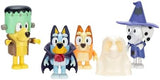 Bluey Figure 4-Packs, Halloween, 2.5" Poseable Figures of Bluey, Bingo, Chloe & Lucky Dressed in Halloween Costumes, with Accessories, Kids Can Recreate Their Favorite Moments from The Bluey TV Show