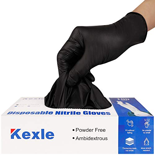Keoely Nitrile Disposable Gloves Pack of 200, Latex Free Safety Working Gloves for Food Handle or Industrial Use(Large,200pcs)