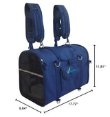 6-in-1 Sturdy Pet Carrier Backpack, Front Pack, Shoulder Bag, Pet Hand Bag, Car Seat Crate, Soft-Sided pet Carrier, Small Dog & Cat Travel Carrier, Size Medium for Pets 14-16" Long