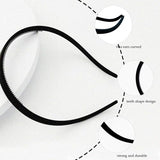 BIKCZEWIN 10PCS Flex No Pressure Headbands for Women Comfortable Plastic Skinny Headache Free Hair Loop No Slip Teeth Comb Hair Accessories for Girls Glasses Friendly