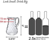 Amazing Abby - Droply Whirly - Plastic Pitcher (64 oz, 2 Quart), Clear Water Pitcher with Lid, Fridge Jug, BPA-Free, Shatter-Proof, Great for Iced Tea, Sangria, Lemonade, Juice, Milk, and More