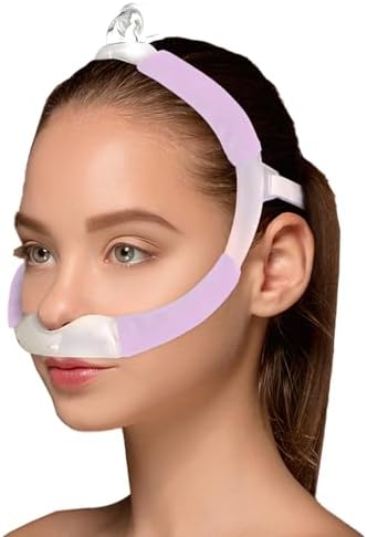 Satin Mask Strap Covers, Mask Frame Covers Compatible with DreamWear or ResMed AirFit Silky Satin Headgear Cover Set C P A Accessories & Supplies Face Cushion Pads for Reduce Red Marks (Light Purple)