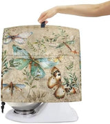 Stand Mixer Cover for Stand Mixer or Coffee Maker with Handle for KitchenAid Dust Cover with Pockets for Accessories (Butterfly and Leaves)