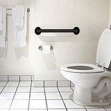 2 Pack 24 Inch Black Shower Grab Bars, ZUEXT Stainless Steel Bathroom Wall Grab Bar Handle, Shower Balance Bar, Safety Hand Rail Support,Handicap Elderly Senior Assist Bath Grab Handle(1.25" Diameter)