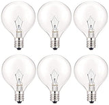 SerBion 40 Watt Light Bulbs E12 Candelabra Base 120Volt Round Light Bulb for Chandelier Table Lamp Wall Sconces Candle Lamp Wax Melter (Soft Warm White)