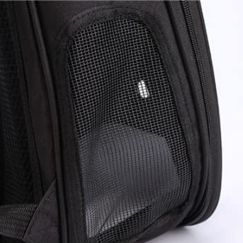 MYKOMI Pet Travel Carrier, Cat Dog Dome Space Capsule Bubble Backpack, Portable Waterproof Breathable Knapsack for Hiking, Traveling (Blue/White)