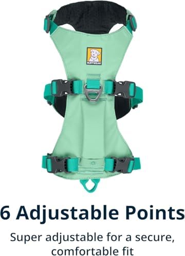 Ruffwear, Flagline Dog Harness, Lightweight and Reflective, No Pull Dog Lift Harness for Hiking, Running and Everyday Use, Sage Green, Medium