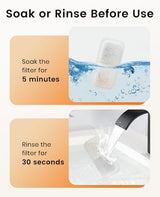 oneisall Cat Water Fountain Filters Replacement, 8 Pack Cat Fountain Filters for 67oz/2L Stainless Steel Cat Fountain Filters, Filters for Cat Water Fountain Easy to Install and Clean