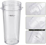 5-piece Ninja Blender Cups Replacement Single Serve 16oz Cups with Sip & Seal Lids, 6 Fins Extractor Blade Compatible with Nurti Ninja Blenders Pro BL660 BL663 BL663CO BL665Q BL740 BL770