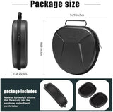 MOSISO Smart Hard Case Compatible with AirPods Max Supports Sleep Mode, Organizer Portable Travel Cover Storage Bag with Silicone Earpad & Headband Cover Anti-Scratch Accessories, Black