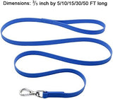 Waterproof Dog Training Leash 50FT 30FT 15FT 10FT 5FT Heavy Duty Recall Long Lead for Large Medium Small Dogs (50FT, Blue)