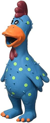 Multipet's 11.5-Inch Latex Polka Dot Globken Chicken Dog Toy, Assorted Color - 1 Count