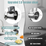 Stainless Steel Slicer Shredder Attachments for KitchenAid Stand Mixers, Vegetable Shredder, Cheese Grater, Salad Maker, Food Slicers Chopper Grinding Powder Accessories with Detachable 5 Blades