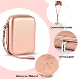 Case Compatible with HP Sprocket Portable 2x3/ Select 2.3x3.4/ 2nd Edition Printer, Travel Carrying Organizer Holder Fits for Zink Photo Paper, USB Cable and More Accessories (Box Only) - Rose Gold