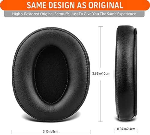Replacement for Sony MDR 7506 Earpads Cushions, Noise Isolation Over Ear Headphone Pads Fit for Sony MDR V6/ MDR V7/ MDR-CD900ST, Soft Protein Leather Easy Installation (Black)