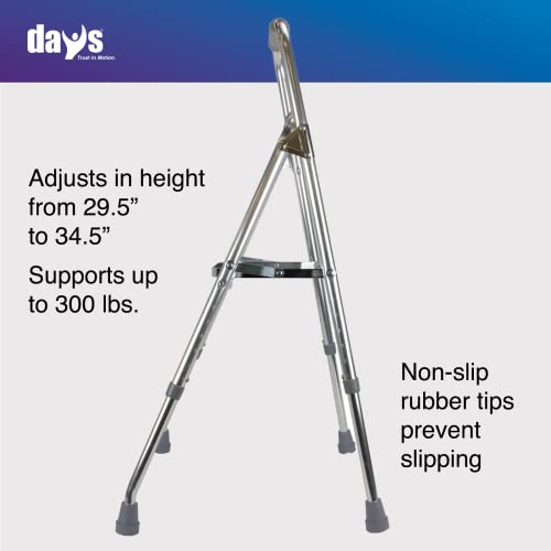 Days Hemi Walker, Mobility Aid for Elderly, Handicapped, Disabled users, One Arm or Hand Walker, Folding Walker, Aluminum Support Walker, Height Adjustable, Weight Capacity of Up to 300 Pounds