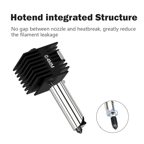 2 Pack A1 Mini/A1 Hotend Print Head Hot End Kit Extruder Upgrade High-Temperature 0.4MM Hardened Steel Nozzle Replacement with 4PCS Silicone Cover Sock for Bambu Lab 3D Printer Accessories