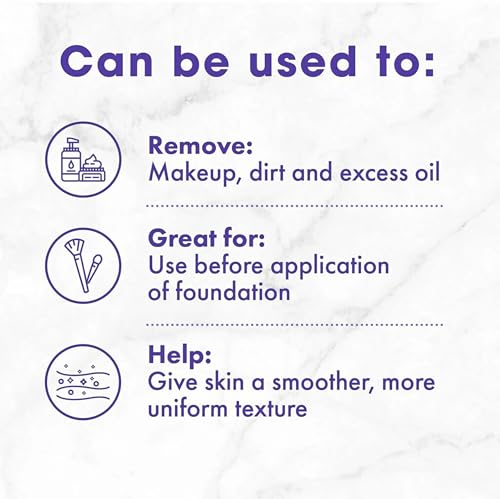 Buf-Puf Facial Sponge, Dermatologist Developed, Removes Deep Down Dirt & Makeup That Causes Breakouts and Blackheads, Reusable, Exfoliating, White, 2 Count